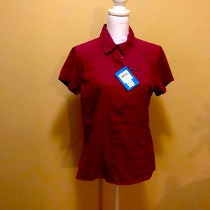 NWT, Columbia Women’s short sleeve button down shirt